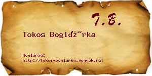 Tokos Boglárka névjegykártya