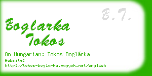 boglarka tokos business card