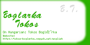 boglarka tokos business card